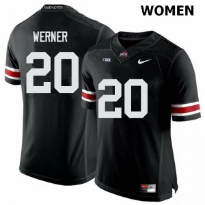 Women's Ohio State Buckeyes #20 Pete Werner Black Nike NCAA College Football Jersey Anti-slip CDB7744GB